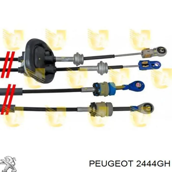 Compre 2444GH Peugeot/Citroen Cabo de mudança duplo