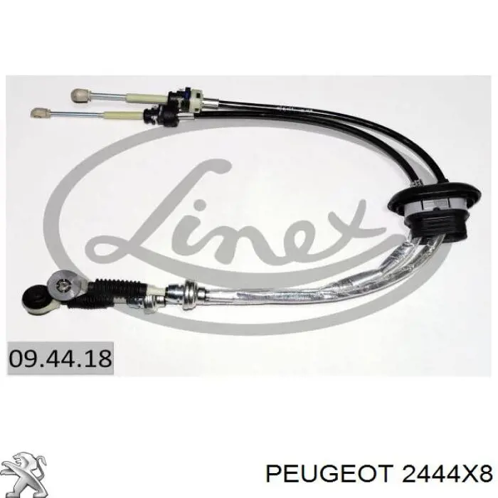 2444X8 Peugeot/Citroen Cabo de mudança duplo