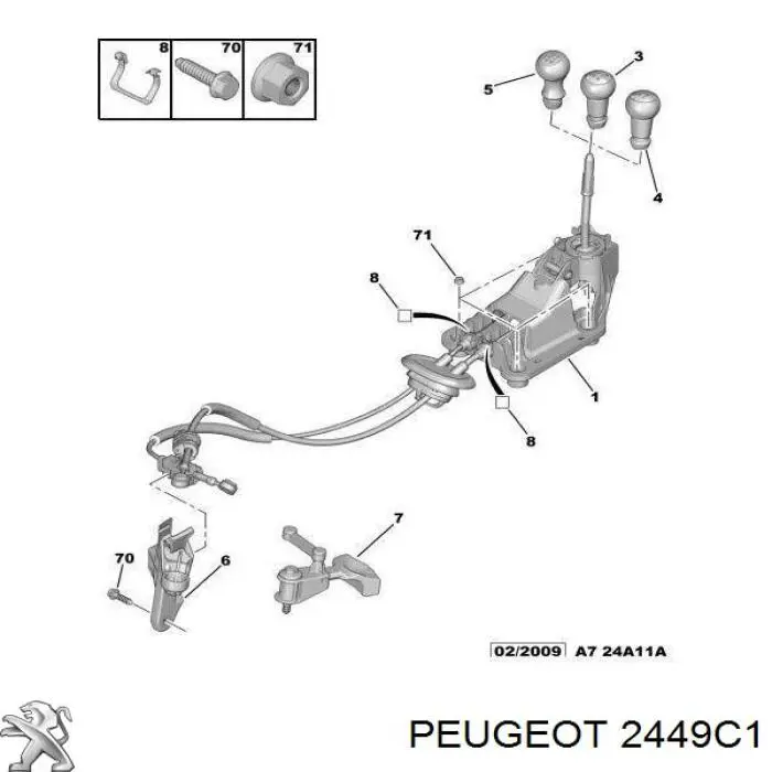  Peugeot/Citroen 2449C1 preço, a partir de 25,41 USD