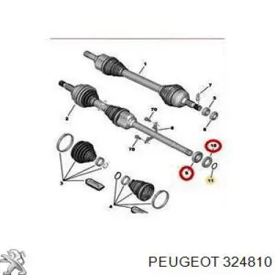 Anel de travagem de rolamento suspenso do semieixo dianteiro Peugeot/Citroen 324810 preço, a partir de 12,07 USD