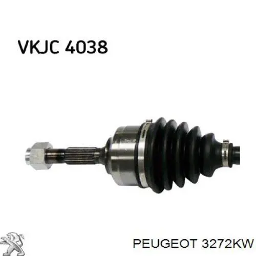 Semieixo (acionador) dianteiro esquerdo Peugeot/Citroen 3272KW preço, a partir de 71,63 USD