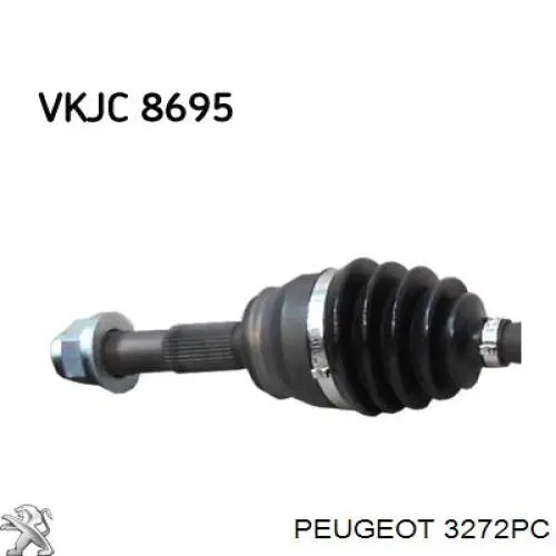3272PC Peugeot/Citroen Semieixo (acionador) dianteiro esquerdo