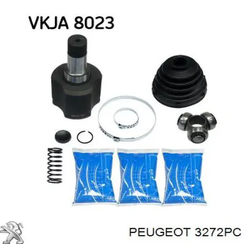 Semieixo (acionador) dianteiro esquerdo Peugeot/Citroen 3272PC preço, a partir de 126,77 USD