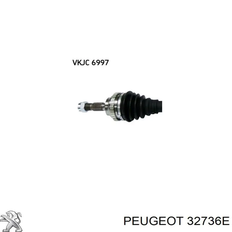 32736E Peugeot/Citroen Semieixo (acionador) dianteiro direito