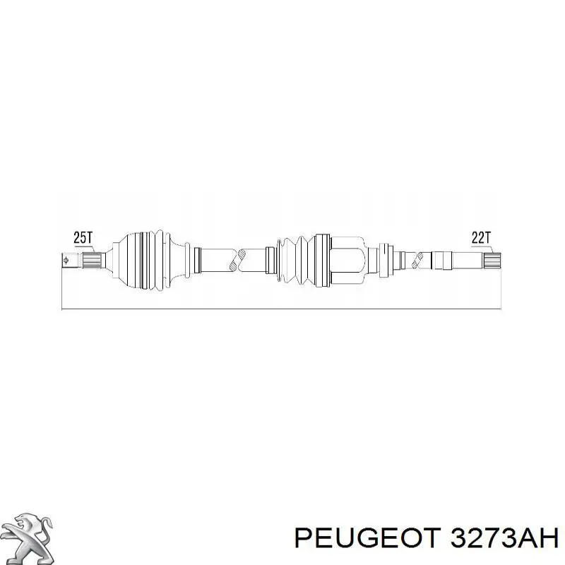 Semieixo (acionador) dianteiro direito Peugeot/Citroen 3273AH preço, a partir de 57,99 USD