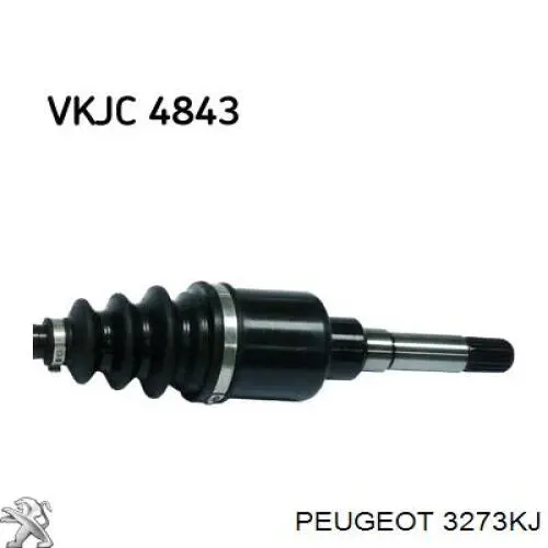 Semieixo (acionador) dianteiro direito Peugeot/Citroen 3273KJ preço, a partir de 49,37 USD