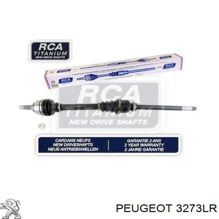3273LR Peugeot/Citroen Semieixo (acionador) dianteiro direito