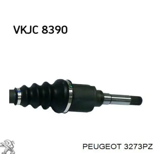 3273QA Peugeot/Citroen Semieixo (acionador) dianteiro direito