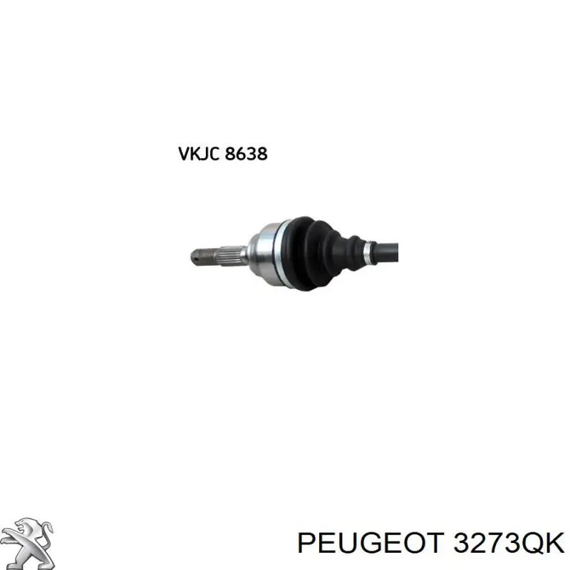 3273QK Peugeot/Citroen Semieixo (acionador) dianteiro direito
