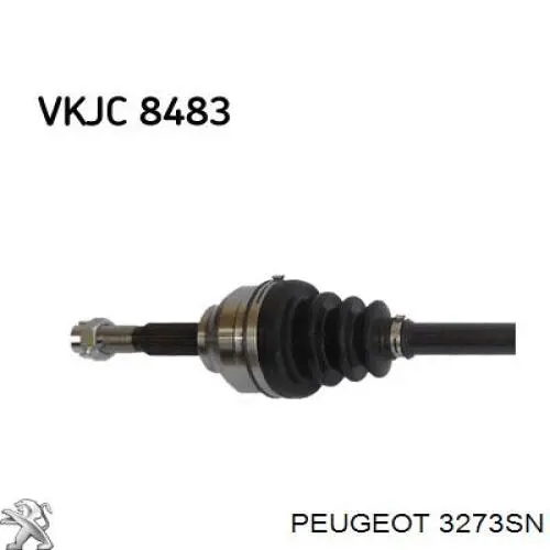 Semieixo (acionador) dianteiro direito Peugeot/Citroen 3273SN preço, a partir de 146,90 USD