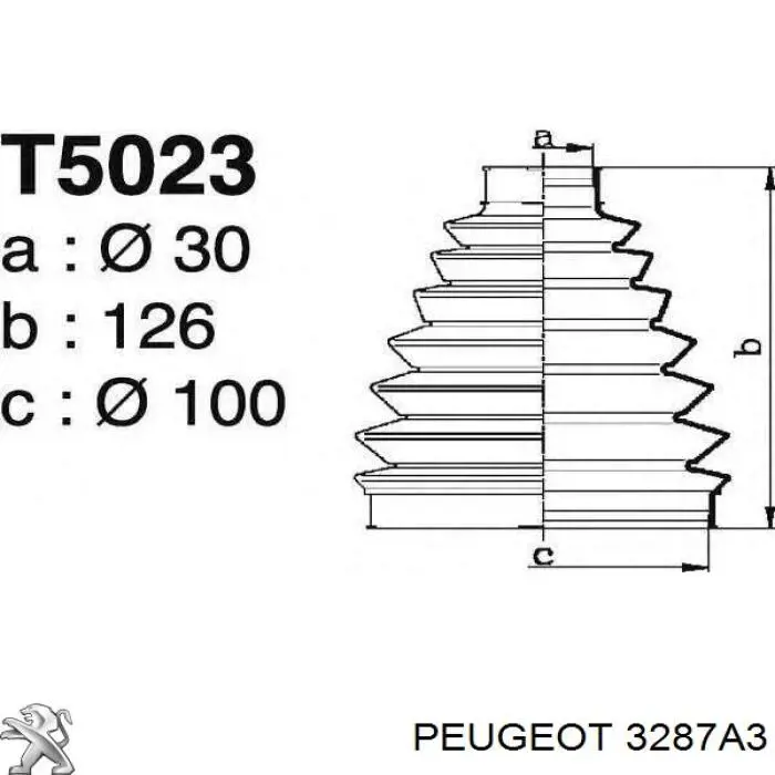 Bota de proteção interna esquerda de junta homocinética do semieixo dianteiro Peugeot/Citroen 3287A3 preço, a partir de 47,14 USD