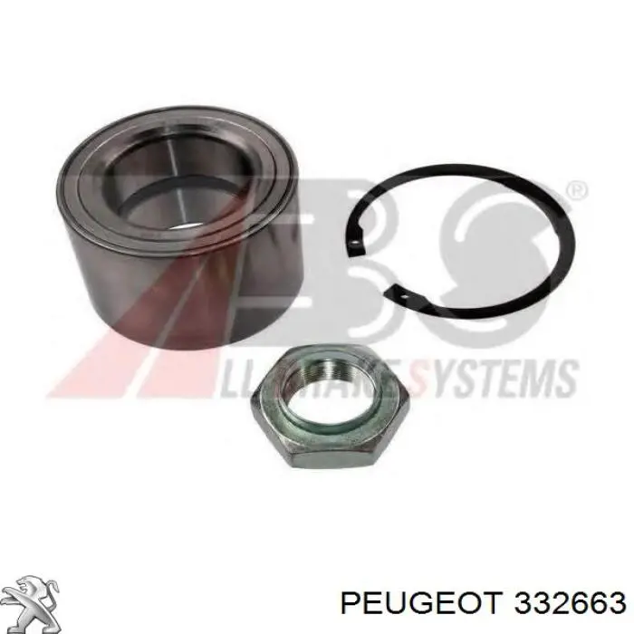 332663 Peugeot/Citroen Rolamento de cubo dianteiro
