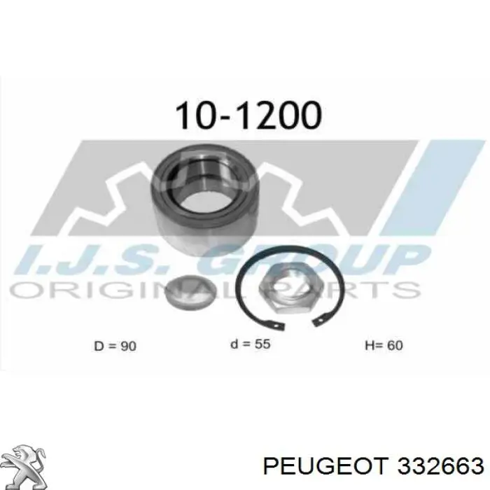 Rolamento de cubo dianteiro Peugeot/Citroen 332663 preço, a partir de 76,76 USD