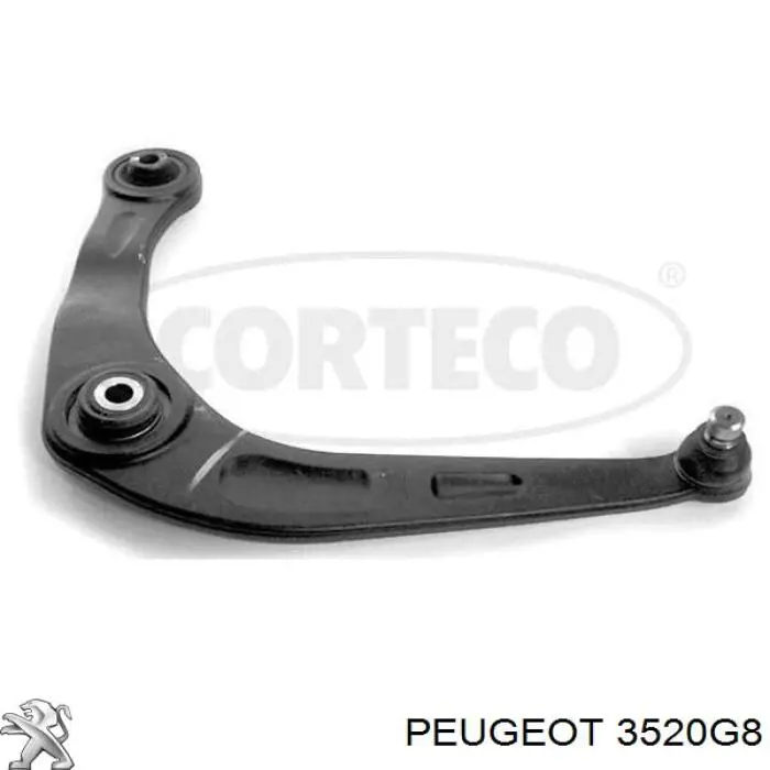 Braço oscilante inferior esquerdo de suspensão dianteira Peugeot/Citroen 3520G8 preço, a partir de 69,53 USD