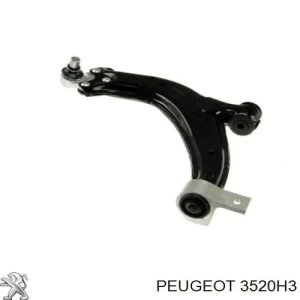 Compre 3520H3 Peugeot/Citroen Braço oscilante inferior esquerdo de suspensão dianteira