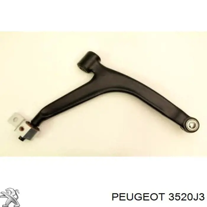 3520J3 Peugeot/Citroen Braço oscilante inferior esquerdo de suspensão dianteira