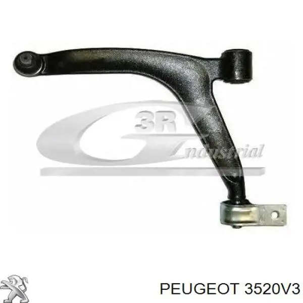 3520V3 Peugeot/Citroen Braço oscilante inferior esquerdo de suspensão dianteira