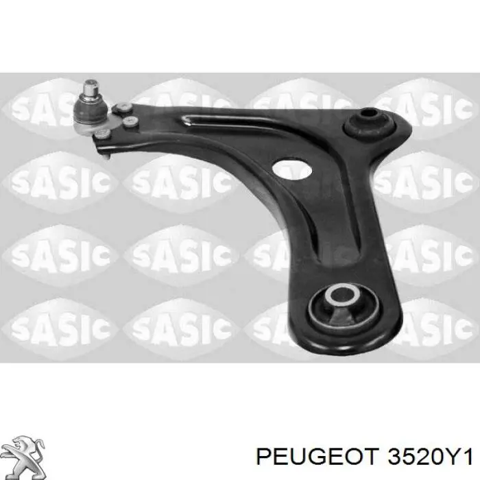 3520Y1 Peugeot/Citroen Braço oscilante inferior esquerdo de suspensão dianteira