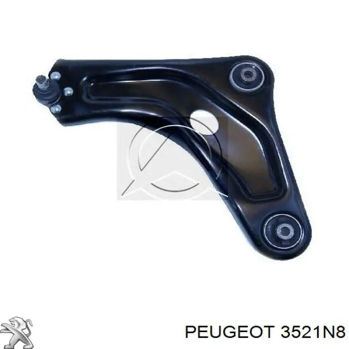 3521N8 Peugeot/Citroen Braço oscilante inferior direito de suspensão dianteira