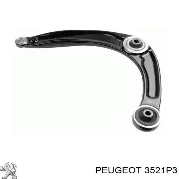 3521P3 Peugeot/Citroen Braço oscilante inferior direito de suspensão dianteira