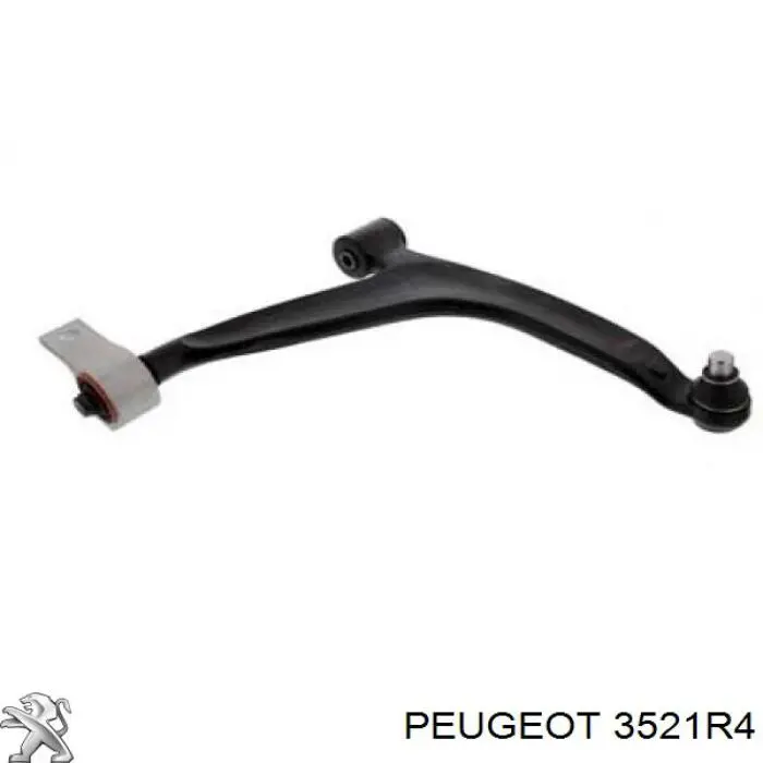 3521R4 Peugeot/Citroen Braço oscilante inferior direito de suspensão dianteira