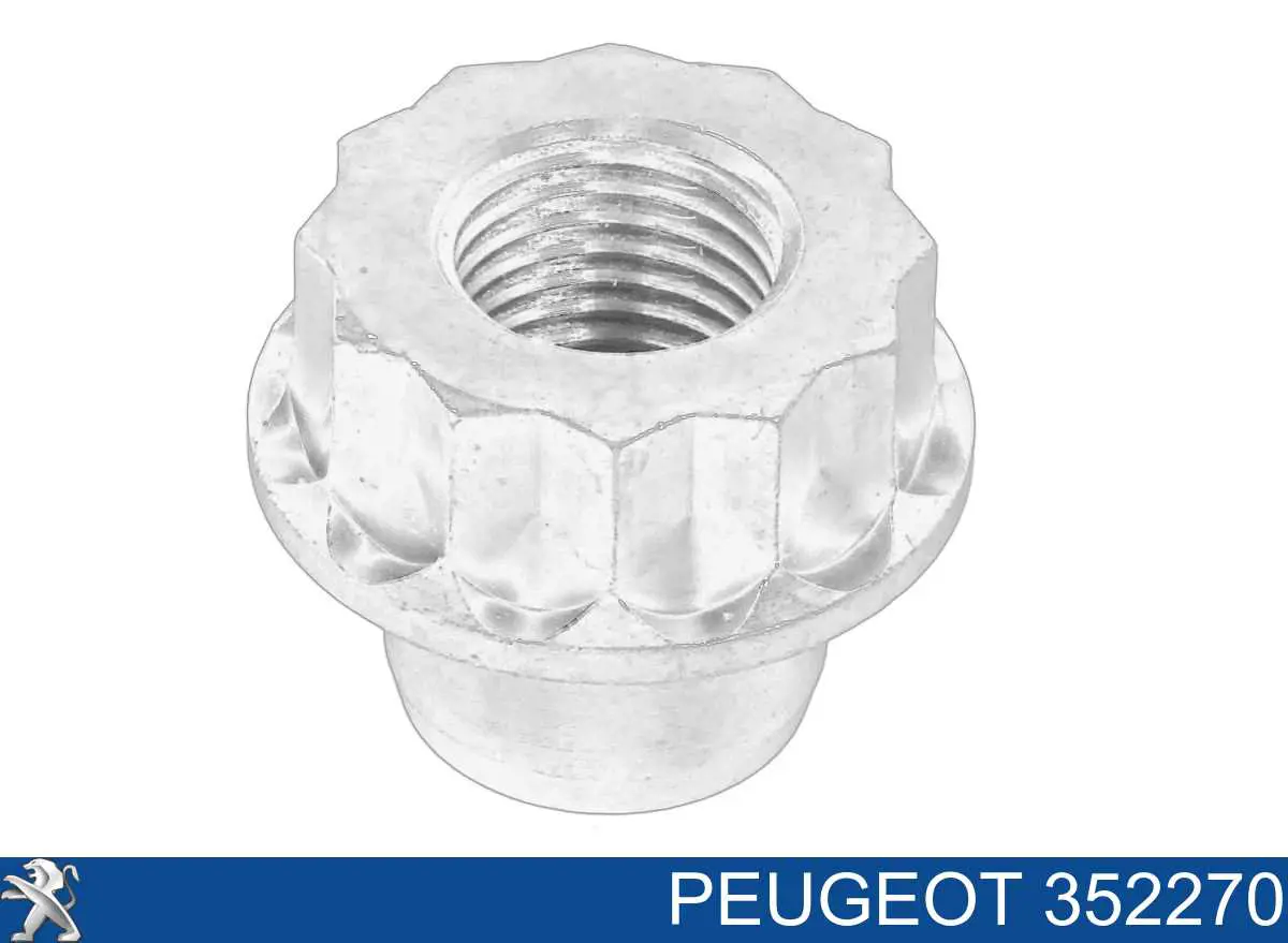 352270 Peugeot/Citroen Porca de parafuso de fixação de braço oscilante dianteiro inferior