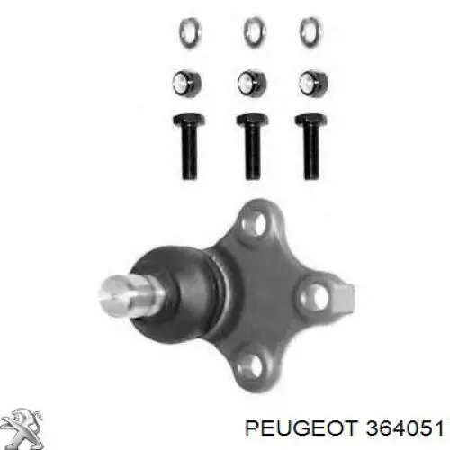 364051 Peugeot/Citroen Suporte de esfera inferior