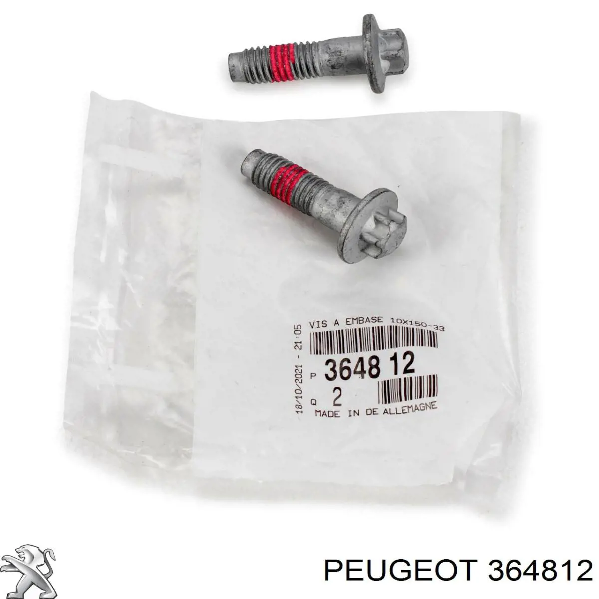 364812 Peugeot/Citroen Parafuso (porca) de fixação