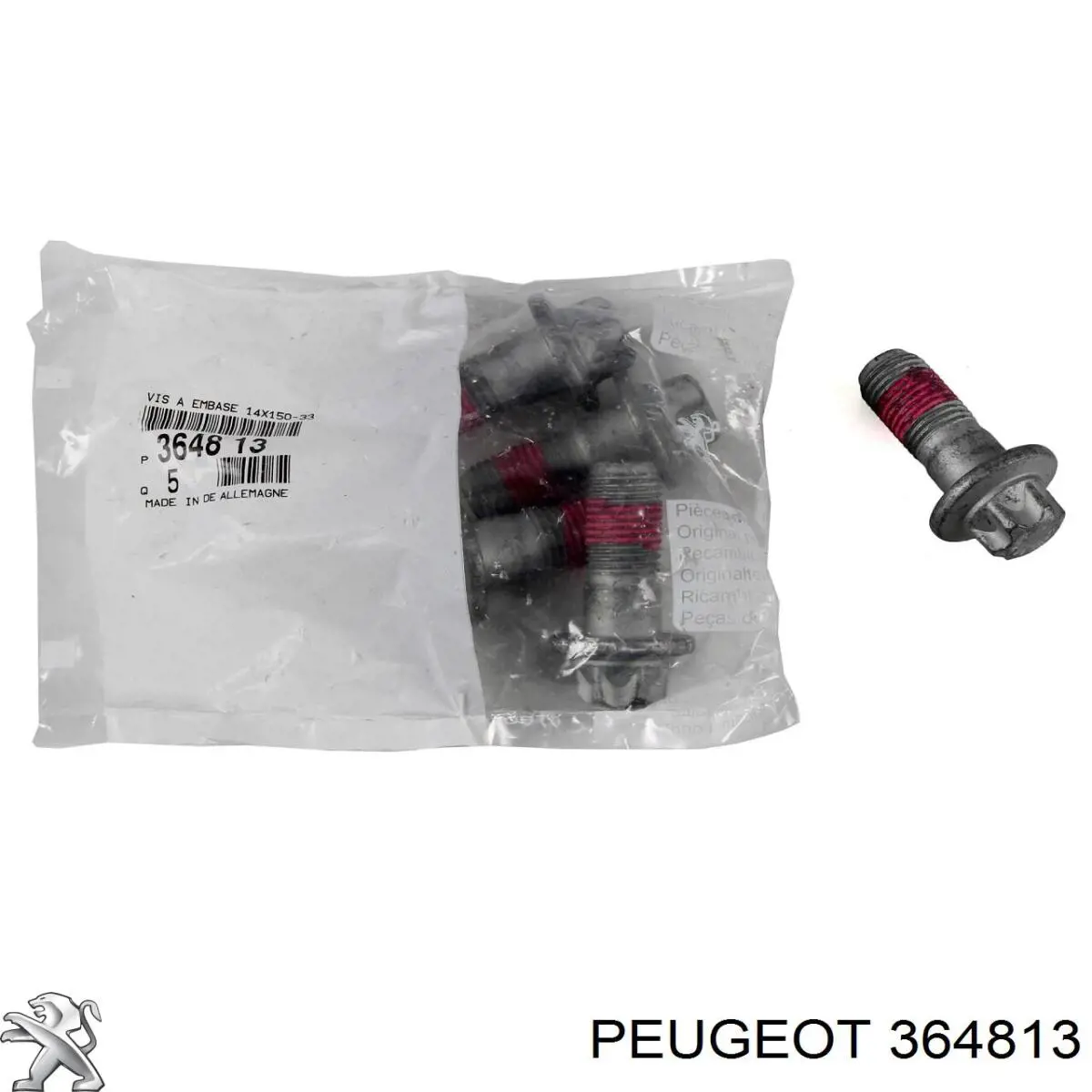 364813 Peugeot/Citroen Parafuso (porca) de fixação