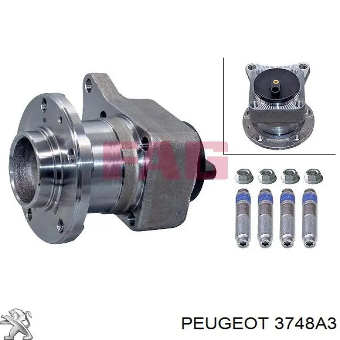 Cubo traseiro Peugeot/Citroen 3748A3 preço, a partir de 160,38 USD