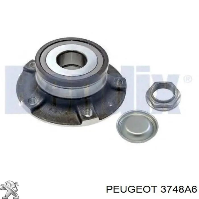 3748A6 Peugeot/Citroen Cubo traseiro