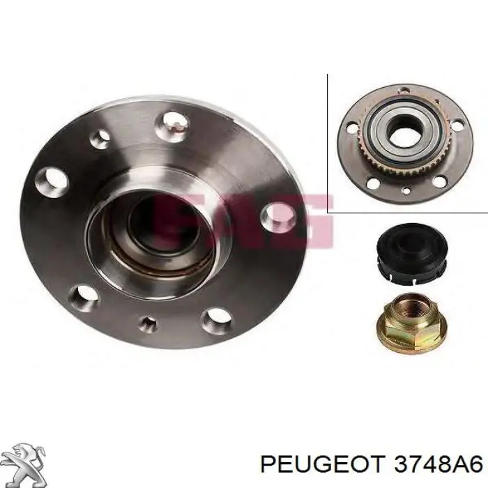 Compre 3748A6 Peugeot/Citroen Cubo traseiro