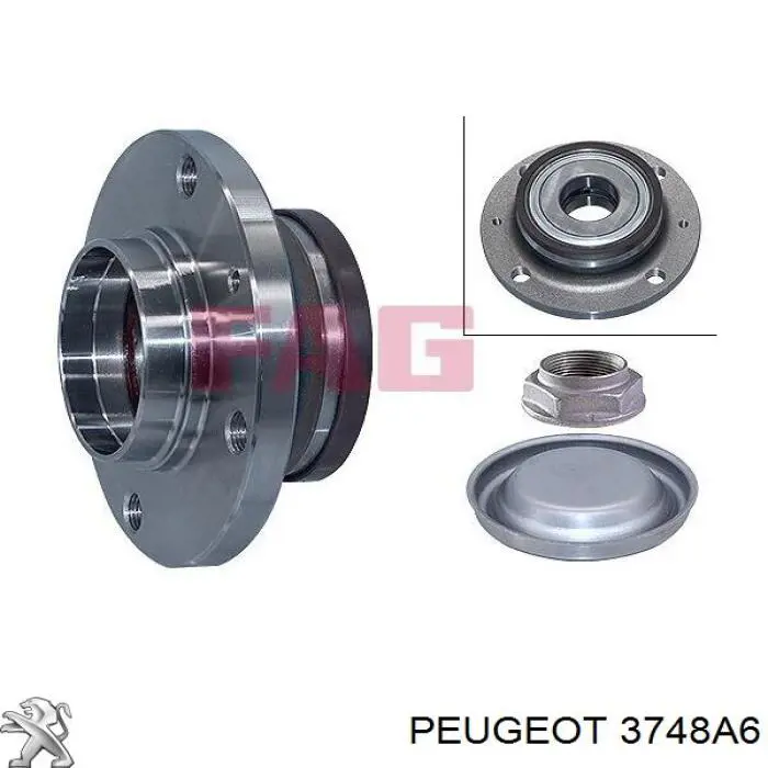 Cubo traseiro Peugeot/Citroen 3748A6 preço, a partir de 68,33 USD
