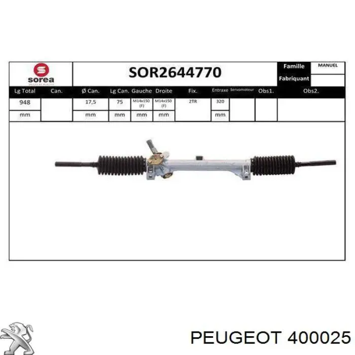 Cremalheira da direção AGR PE9101OEM preço, a partir de 215,19 USD