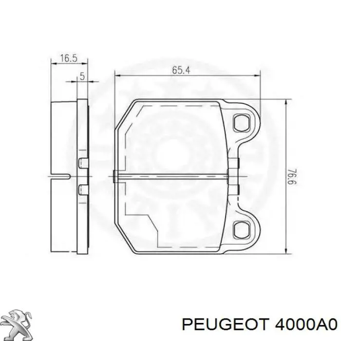 4000A0 Peugeot/Citroen Cremalheira da direção