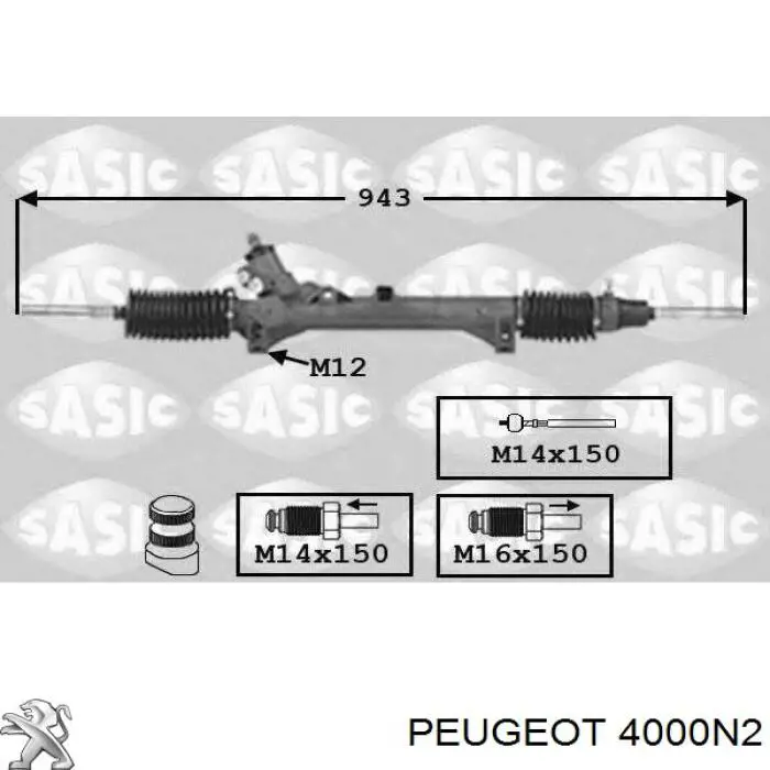 Cremalheira da direção Peugeot/Citroen 4000L9 preço, a partir de 224,56 USD