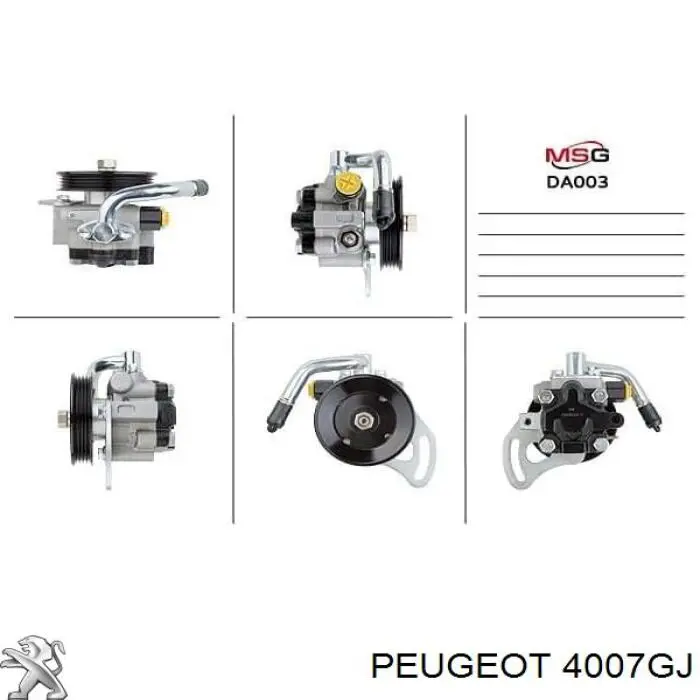 Compre 4007GJ Peugeot/Citroen Bomba da Direção hidrâulica assistida