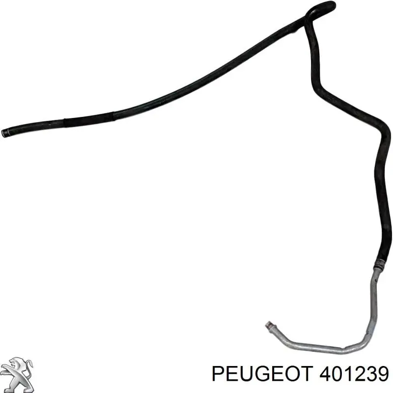 401239 Peugeot/Citroen Mangueira da Direção hidrâulica assistida de pressão baixa, desde a cremalheira (do mecanismo) até o radiador