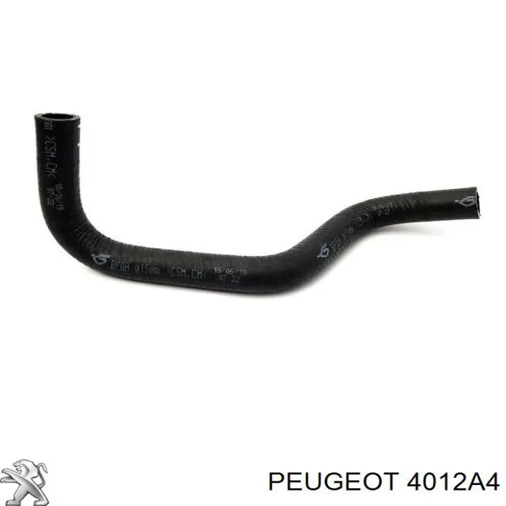 00004012A4 Peugeot/Citroen Mangueira da Direção hidrâulica assistida de pressão baixa, desde o tanque até a bomba