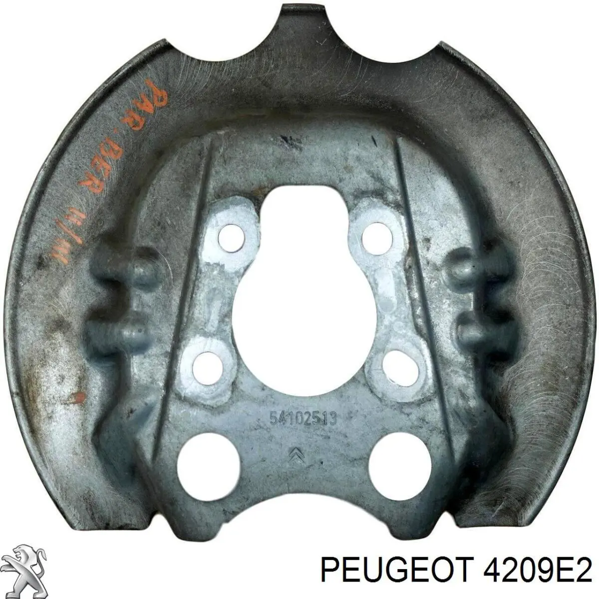 4209E2 Peugeot/Citroen Proteção do freio de disco traseiro