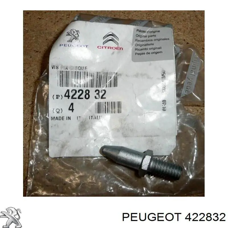 422832 Peugeot/Citroen Parafuso do freio de disco