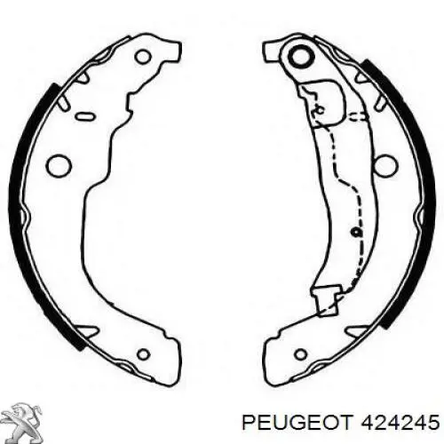 Sapatas do freio traseiras de tambor, montadas com cilindros, kit Peugeot/Citroen 1613191580 preço, a partir de 116,71 USD
