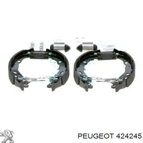 Compre 1613191580 Peugeot/Citroen Sapatas do freio traseiras de tambor, montadas com cilindros, kit