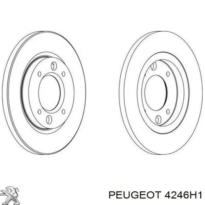Disco do freio traseiro para Peugeot 505  551A