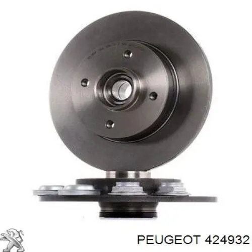 424932 Peugeot/Citroen Disco do freio traseiro