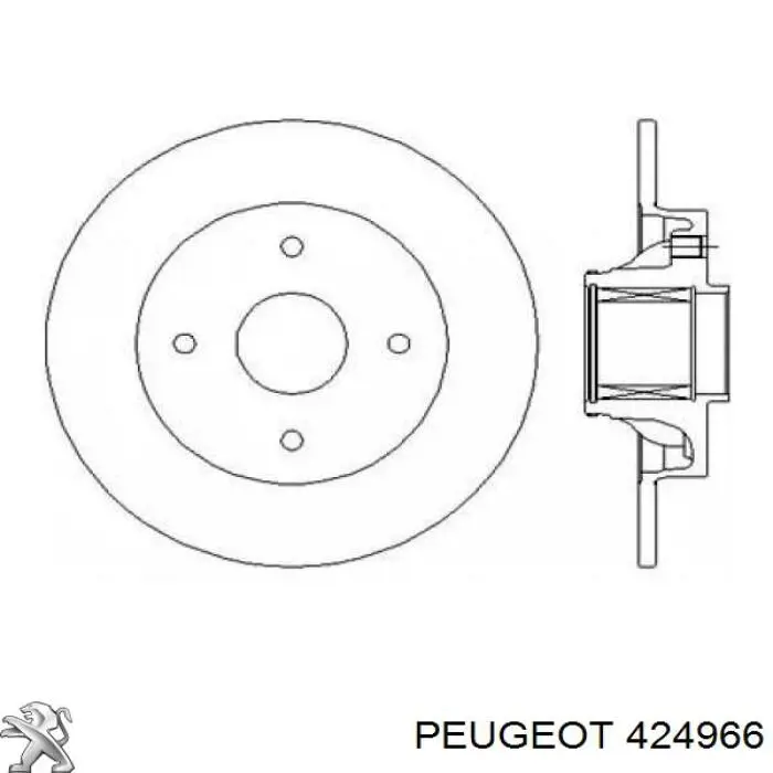 Compre 424966 Peugeot/Citroen Disco do freio traseiro