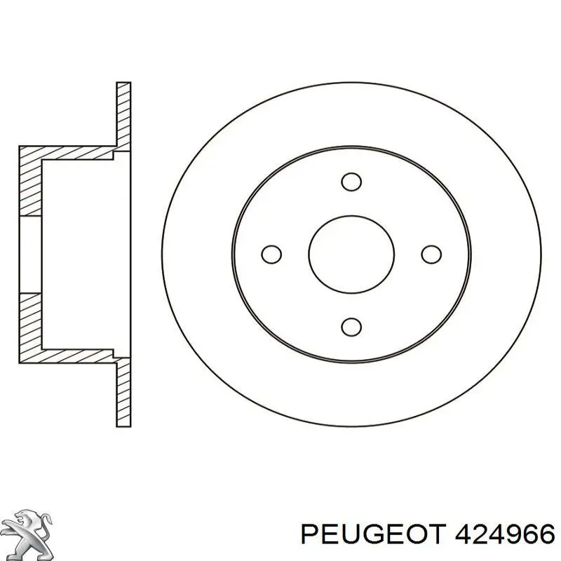Disco do freio traseiro Peugeot/Citroen 424966 preço, a partir de 109,33 USD