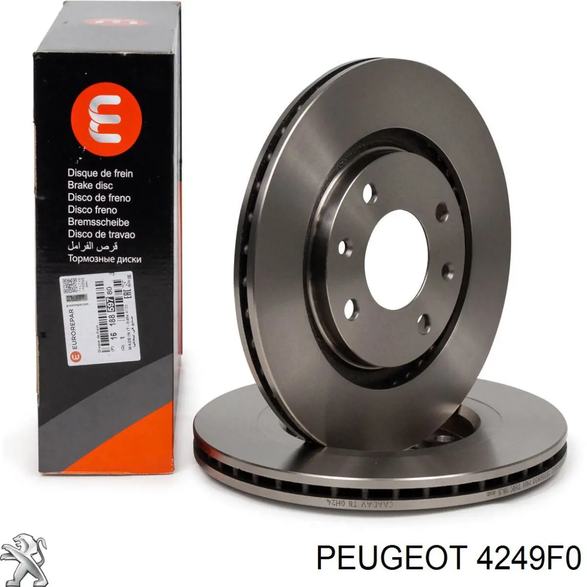 Disco do freio dianteiro Peugeot/Citroen 4249F0 preço, a partir de 28,92 USD