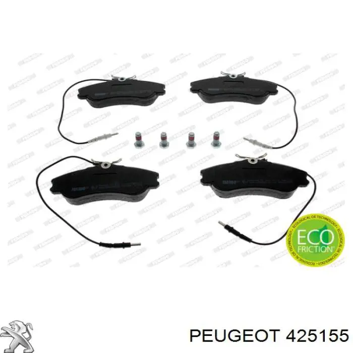 425155 Peugeot/Citroen Sapatas do freio dianteiras de disco