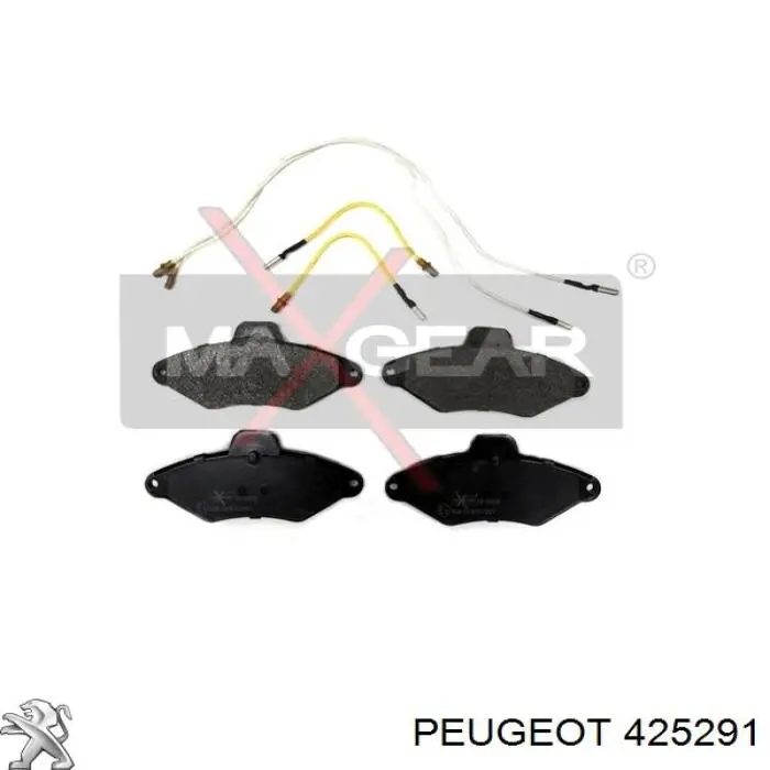 425291 Peugeot/Citroen Sapatas do freio dianteiras de disco